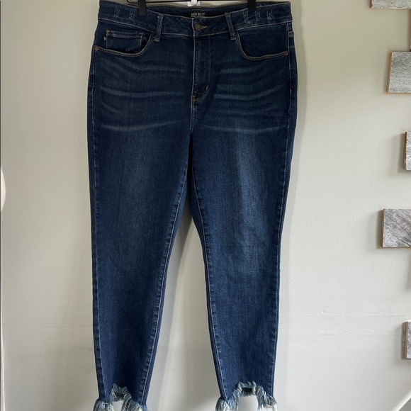 Judy Blue Denim - Judy Blue Dark Wash Distressed Skinny Jeans Size 18W
